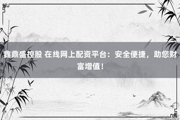 鑫鼎盛控股　 在线网上配资平台：安全便捷，助您财富增值！