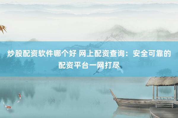炒股配资软件哪个好 网上配资查询：安全可靠的配资平台一网打尽