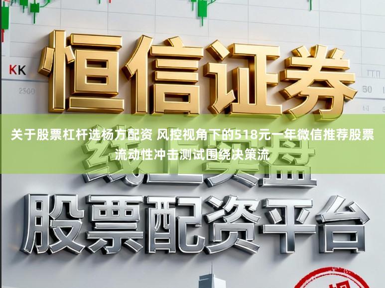 关于股票杠杆选杨方配资 风控视角下的518元一年微信推荐股票流动性冲击测试围绕决策流