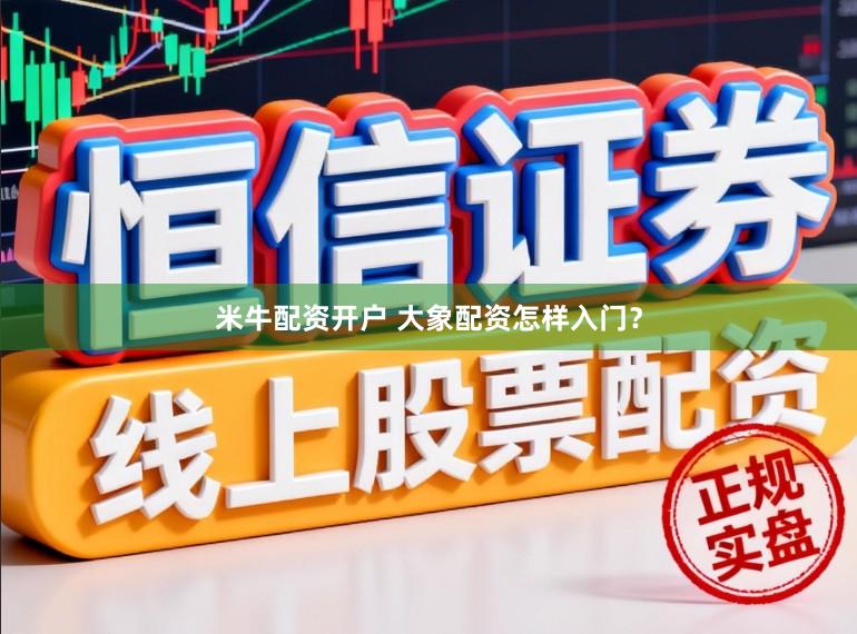 米牛配资开户 大象配资怎样入门?